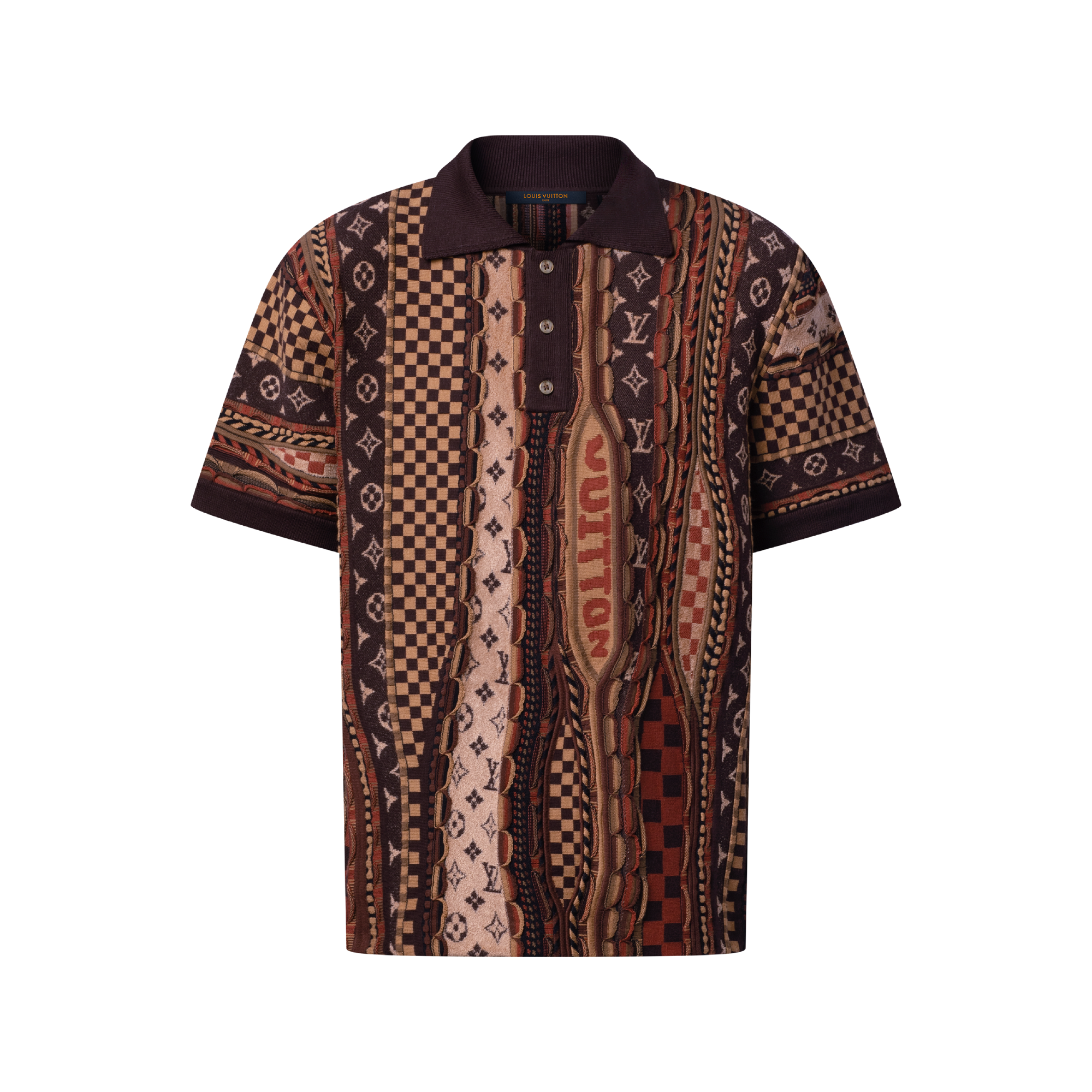 LOUIS VUITTON ブラウン ポロシャツ 中古・古着通販】LOUIS VUITTON (ルイ ヴィトン) ポロシャツ ブラウン